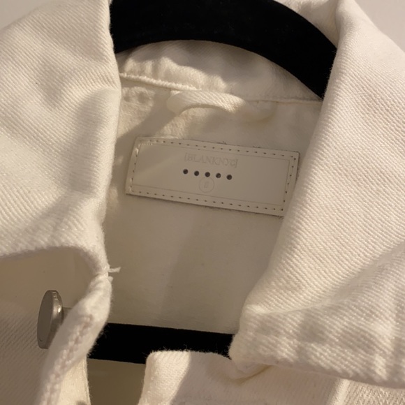 Blank NYC White Denim Short Sleebes Ruffle Frills Jacket - Picture 3 of 4